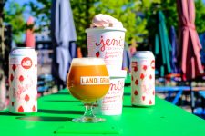 Land-Grant Brewing & Jeni’s Splendid Ice Creams werken samen aan Splendid Strawberry Oat Milkshake IPA • thefullpint.com